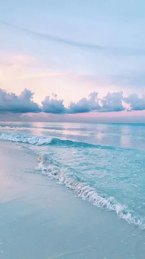 Enjoying The Pastel Hued Beach Wallpaper