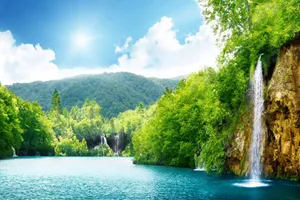 Enjoying The Scenic Beauty At Sunset. Wallpaper