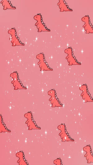 Ensure A Cute Companion With A Cute Dinosaur Iphone! Wallpaper