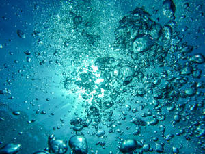 Enthralling 3d Representation Of Cool Water Bubbles During Scuba Diving. Wallpaper
