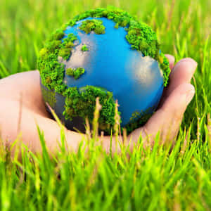 Environment Earth On A Hand Wallpaper