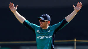 Eoin Morgan Hands Raised Wallpaper