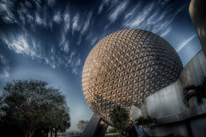 Epcot Globe Against Dark Sky Wallpaper