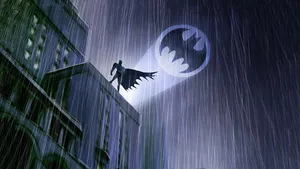 Epic Bat Signal In A Dark Gotham Night Sky Wallpaper