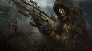 Epic Battle Man With Riffle Wallpaper