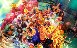 Epic Clash Between Luffy And Big Mom In One Piece Wallpaper