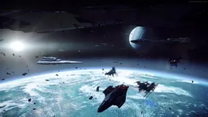 Epic Star Wars Space Battle Wallpaper