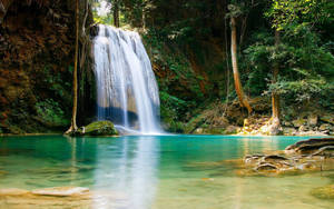 Erawan Falls Breathtaking Hd Waterfall Wallpaper