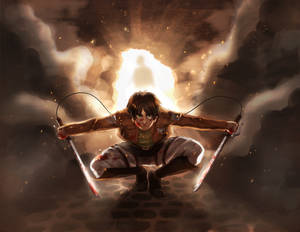 Eren Swords Drawn Wallpaper