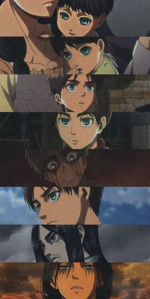 Eren Yeager Look Attack On Titan Iphone Wallpaper