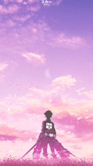 Eren Yeager Purple Anime Aesthetic Wallpaper