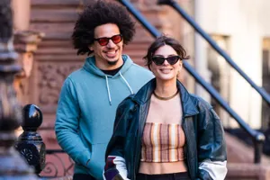 Eric Andreand Companion Walking Outdoors Wallpaper