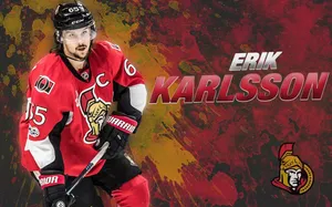 Erik Karlsson Splashy Fanart Poster Wallpaper
