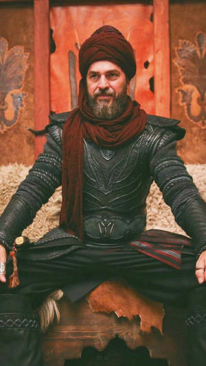 Ertugrul Gazi In His Iconic Turban Wallpaper