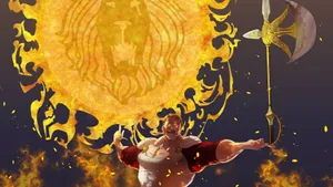 Escanor With Huge Sun Wallpaper