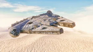 Escape The Empire In The Fastest Hunk Of Junk In The Galaxy Wallpaper