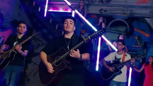 Eslabon Armado Performing Live On Stage Wallpaper