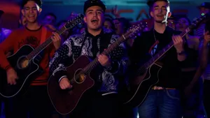 Eslabon Armado Performing Live On Stage Wallpaper