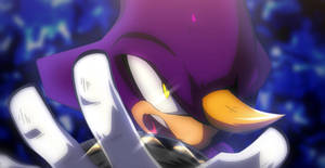 Espio The Chameleon Dark Blue Art Wallpaper