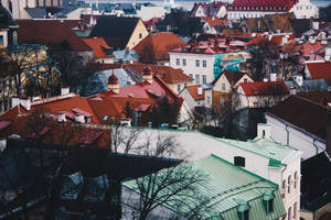 Estonia European Houses Wallpaper