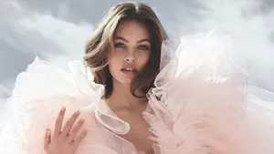 Ethereal Womanin Tulle Dress Wallpaper