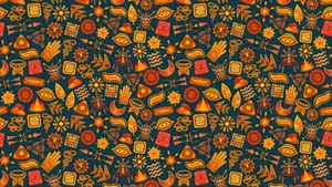 Ethnic And Magic Symbols Pattern Wallpaper