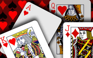 Euchre Playing Cards Red Wallpaper