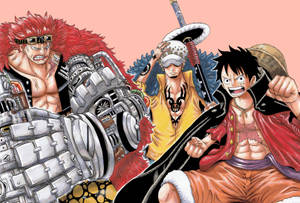 Eustass Kid Law Luffy Color Scheme Wallpaper