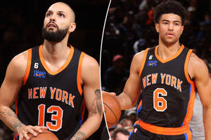 Evan Fournier And Quentin Grimes New York Knicks Wallpaper