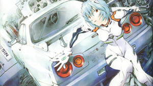 Evangelion 4k Rei Nissan Car Wallpaper