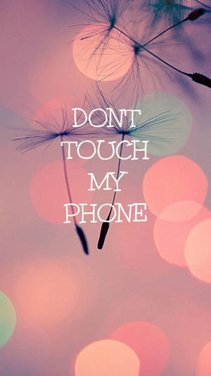 Even If You're Tempted, Don't Touch This Girl's Phone! Wallpaper