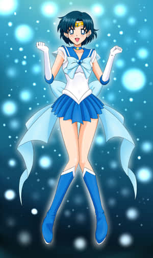 Excited And Cheerful Sailor Mercury Wallpaper