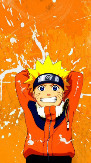 Excited Young Naruto Iphone Wallpaper