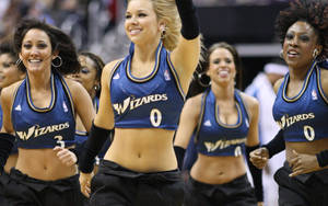 Exciting Performance By Washington Wizards Dance Group Wallpaper