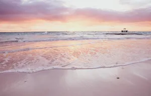 Experience Paradise At Pastel Beach Wallpaper