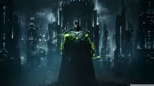 Experience The Thrilling Ride With The Batmobile Desktop Wallpaper Wallpaper