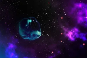 Explore The Depths Of A Vibrant Glitter Galaxy Wallpaper