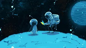 Explore The Depths Of The Universe With This Magnificent Animated Space Image. Wallpaper