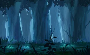 Explore The Mystical Anime Forest Wallpaper