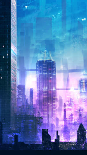 Explore The Possibilities Of A Magnificent Future In The Skyline Of The Progressive City. Wallpaper