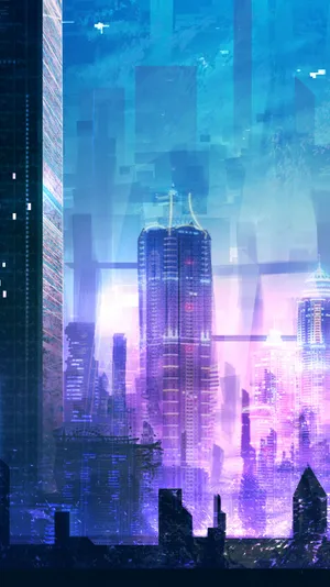 Explore The Possibilities Of A Magnificent Future In The Skyline Of The Progressive City. Wallpaper