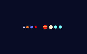 Explore The Universe - A Beautiful Minimalist Solar System Wallpaper