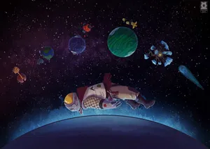 Explorer In Outer Space From Outer Wilds Wallpaper