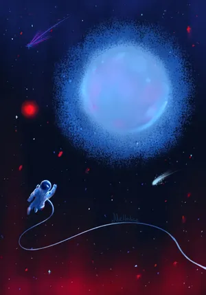 Exploring Astronaut Digital Art Wallpaper