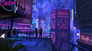 Exploring The Futuristic Night City Of The Cyberpunk World Wallpaper