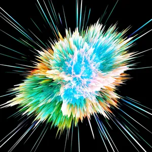 Explosion, Flash, Colorful, Shards, Abstraction Wallpaper