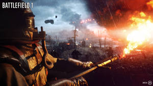 Explosive Action: The Flame Trooper From Battlefield 1 In Hd Wallpaper
