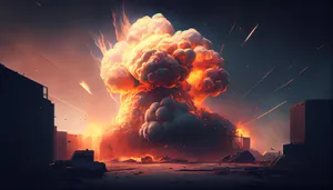 Explosive Urban Destruction Wallpaper
