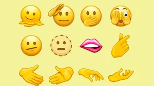 Expressive Ios 15 Yellow Emojis Wallpaper