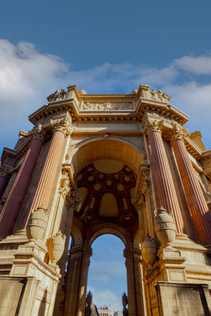 Exquisite Ceiling Detail Of The Palace Of Fine Arts Wallpaper